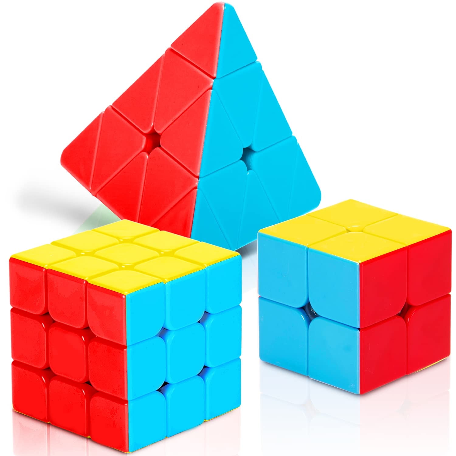 TOY Life Speed Cube Set 3 Pack Magic Cube Includes Speed Cubes 3x3