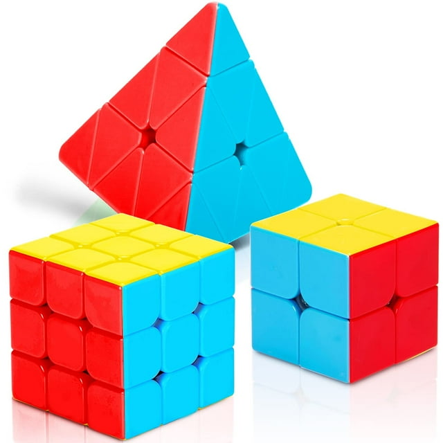 TOY Life Speed Cube Set 3 Pack Magic Cube Includes Speed Cubes 3x3