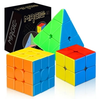 Qiyi Gear 3x3 Pyraminx Magic Speed Cube Autocollant Professionnel