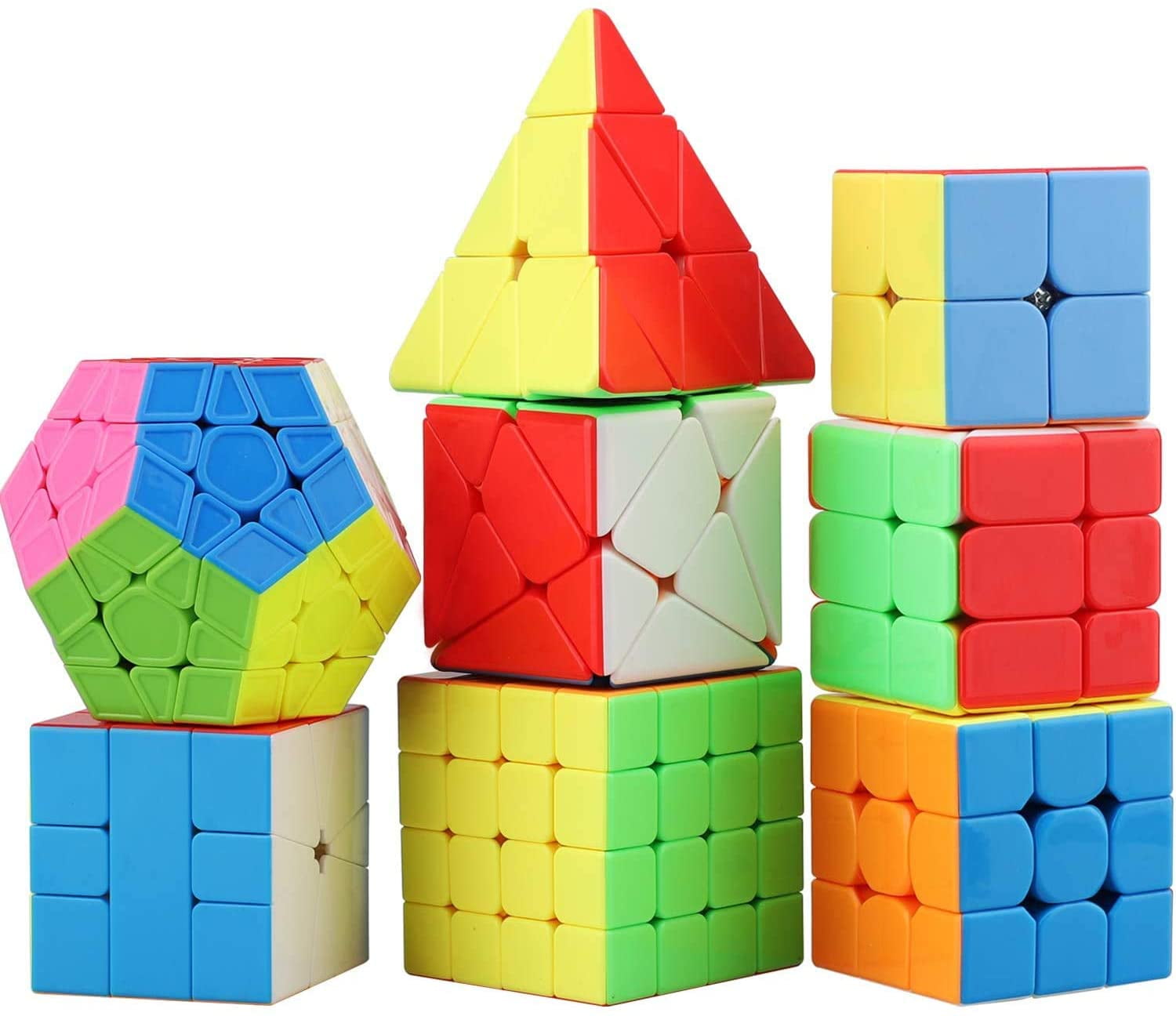 TOY Life Speed Cube Set 8 Pack Magic Cube Includes Speed Cubes 3x3