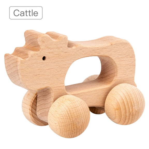 TOY Life Wooden Cars for Toddlers 1-3, Toys for Babies 0-6-12 Months, Baby Rattle Wooden Toy Truck, Baby Boy Nursery Decor, Wooden Rattle Baby Toy for 1 + Year Old, Wood Car for Boys
