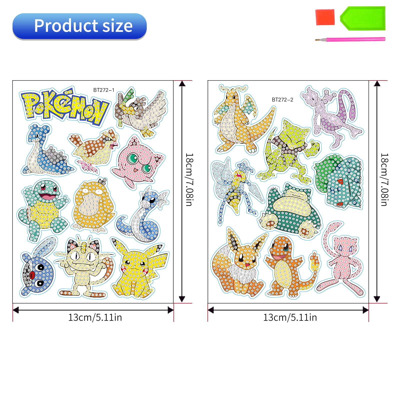 TOY Po-ke Life Diamond Painting Kits for Kids Diamond Art for Kid 5D ...