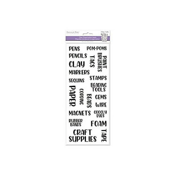 TOY ROOM Organization Labels Paper Sticker - 2 Sheets - 5 x 12 Inches