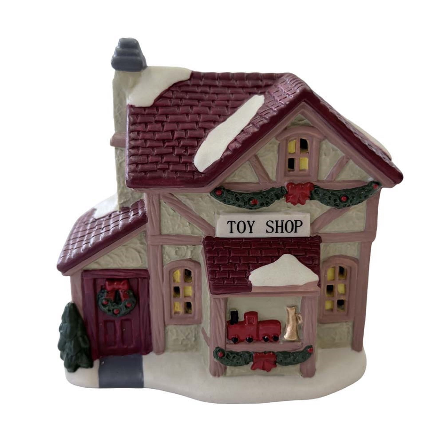 Porcelain Toy Shop Mini Christmas Village Building, Multicolor, 4", by Holiday Time
