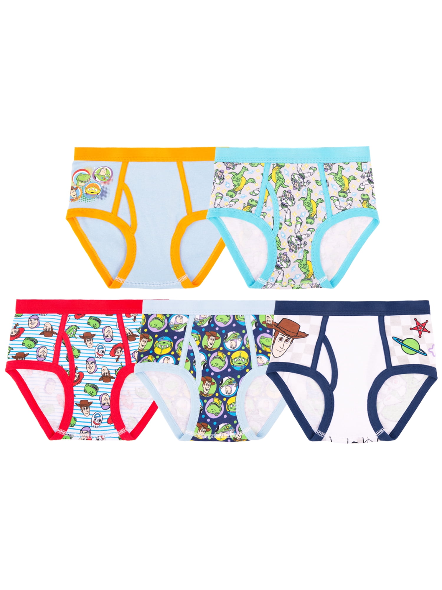 Toy Story Boys Cotton Brief Character Underwear, 5 pack, Size 4 to 8