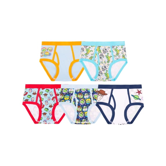 Toy Story Boys Cotton Brief Character Underwear, 5 pack, Size 4 to 8