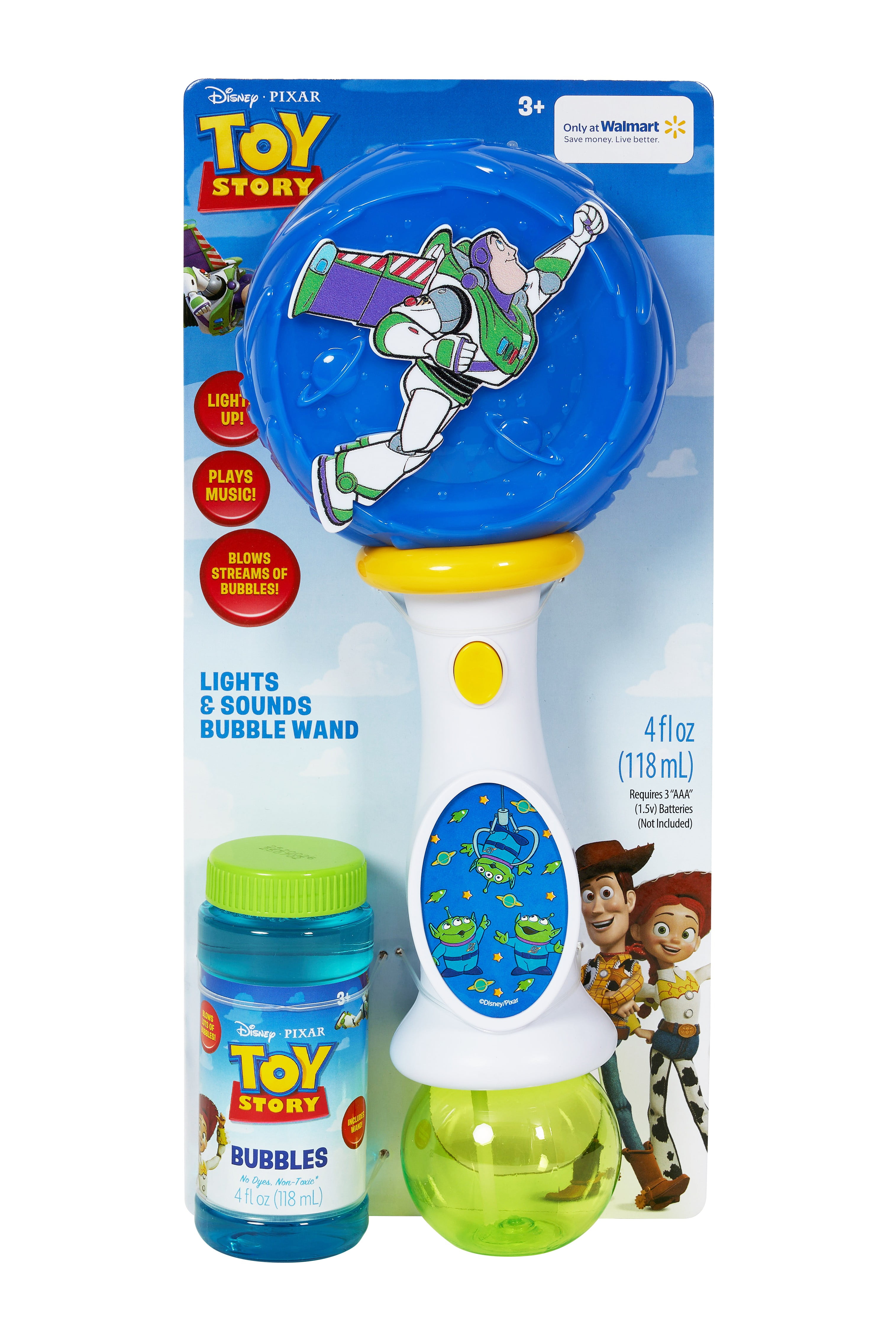 Disney Toy Story Buzz Lightyear Light and Sound Bubble Wand, Ages