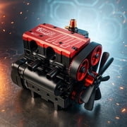 TOYAN 7cc SOHC Inline Twin-Cylinder 4-Stroke Nitro Methanol DIY Engine Model Kit