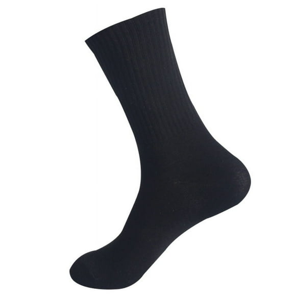 TOYAN Calf socks, autumn and winter mid-calf socks for men and women, solid color cotton socks, running sports socks, size-2Packs