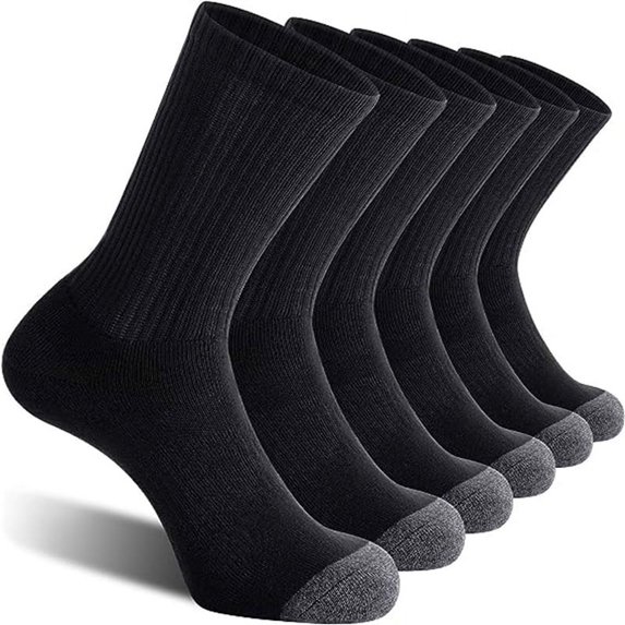 TOYAN Elastic cotton socks basketball sports mid-calf socks spring and summer men's white long socks-5Packs