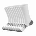 thumbnail image 1 of TOYAN Men's socks large size cotton socks men's sports mid-calf socks students black and white long socks autumn and winter-5Packs, 1 of 5