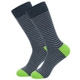 thumbnail image 1 of TOYAN Men's stockings large size striped solid color business trendy autumn and winter men's stockings-1Packs, 1 of 5