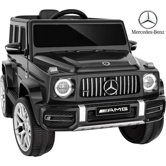TOYBSNR 12V Electric Car for Toddler, Mercedes-Benz G63 Licensed Ride on Toys for Toddlers, Kids Power Ride on Car with Remote Control & High Window & LED Lights & Music, Black