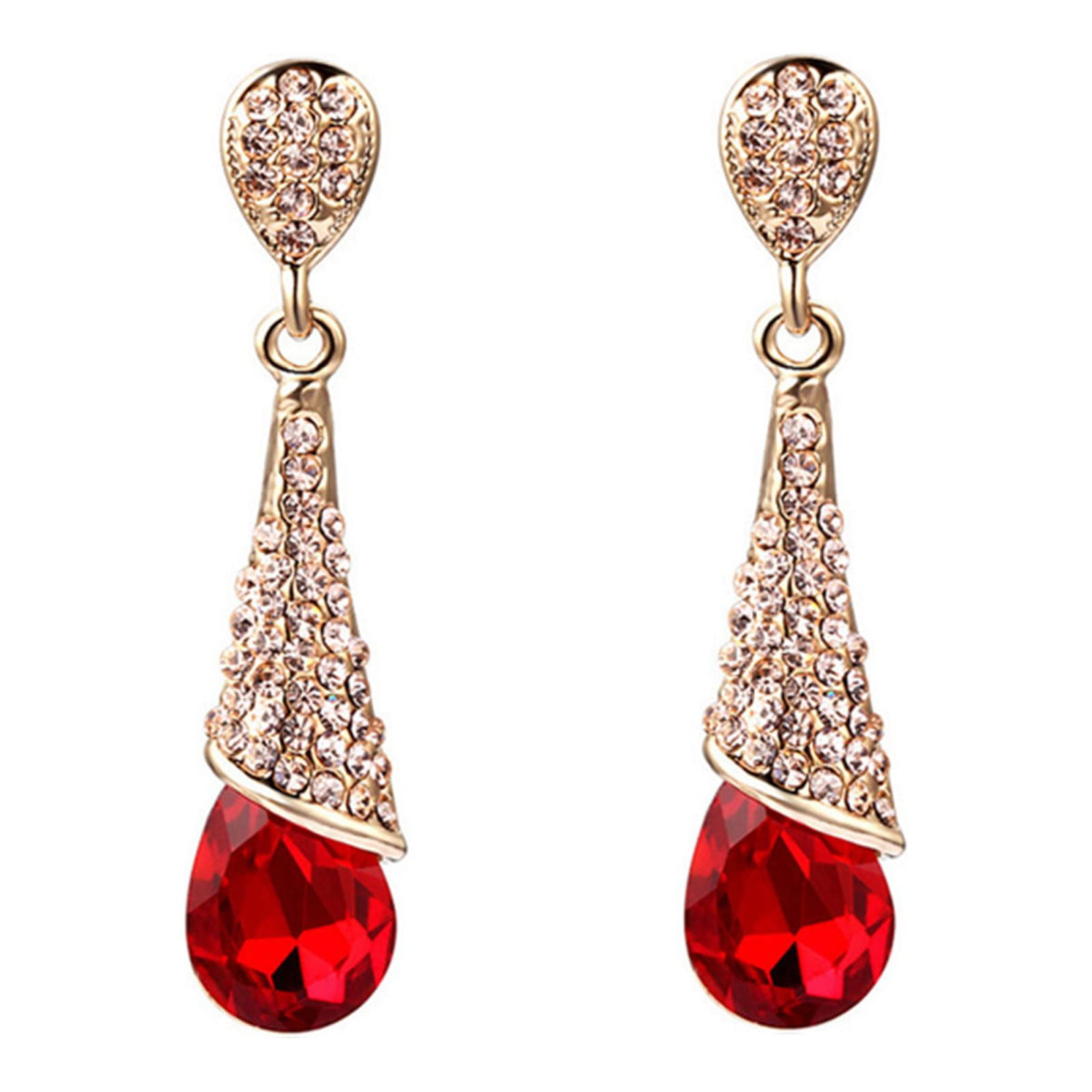 Red Drop Earrings - Natural Ruby Earrings, Long Red Earrings – Adina Stone  Jewelry