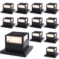 thumbnail image 1 of TOYIEW Garden Solar Powered Fence Deck Lights, ABS Material Black, 12 Pack, 1 of 6