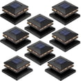 thumbnail image 1 of TOYIEW 8 Pack Solar Post Lights, Outdoor Fence Post Cap Light Solar Powered Caps for Deck, Patio, Garden Decor, Warm White High Brightness SMD LED Lighting, Lamp Fits for 4x4 or 6x6 Wooden Posts, 1 of 9