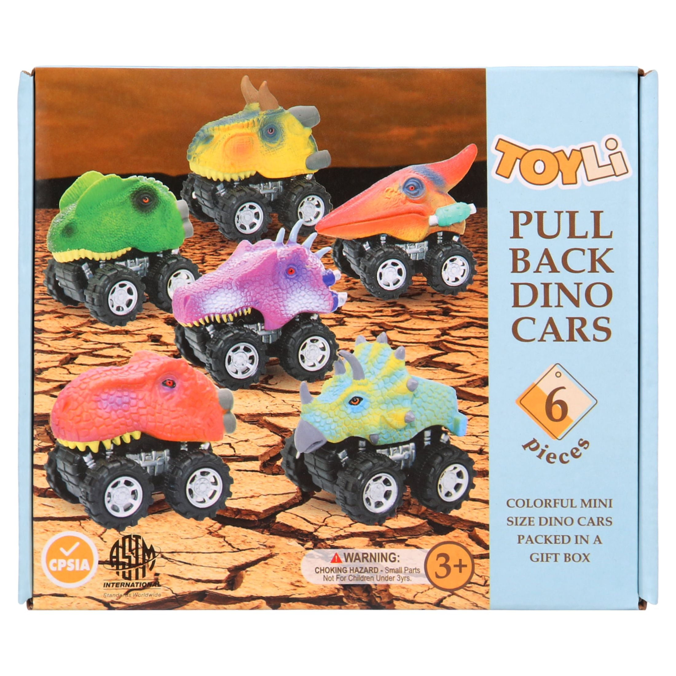 Pull back dinosaur cars shop