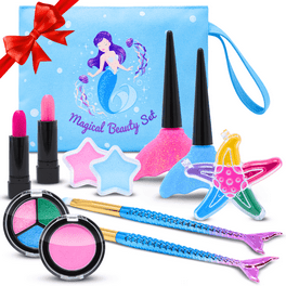Hollyhi 41 Pcs Kids Makeup Kit For Girl, Washable Makeup Set Toy With Real  Cosmetic Case For Little Girls, Pretend Play Makeup Beauty Set Birthday