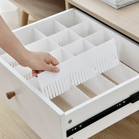 TOYMYTOY White Plastic Home Drawer Organizers, Neat and Tidy Storage