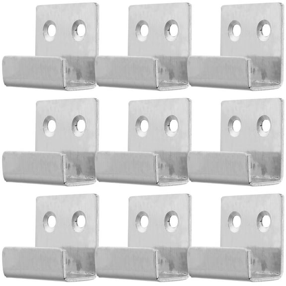 TOYMYTOY 10Pcs Stainless Steel Wall Bracket Heavy Duty Mirror Mounting Hardware Silver