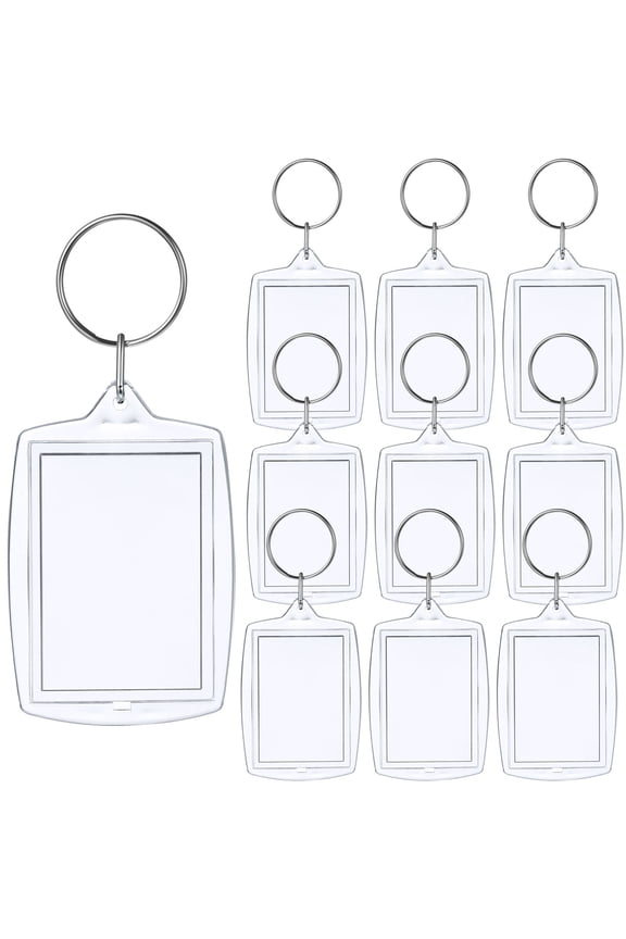 Easy-Assemble Photo Frame Keychain for Custom Designs 10Pcs