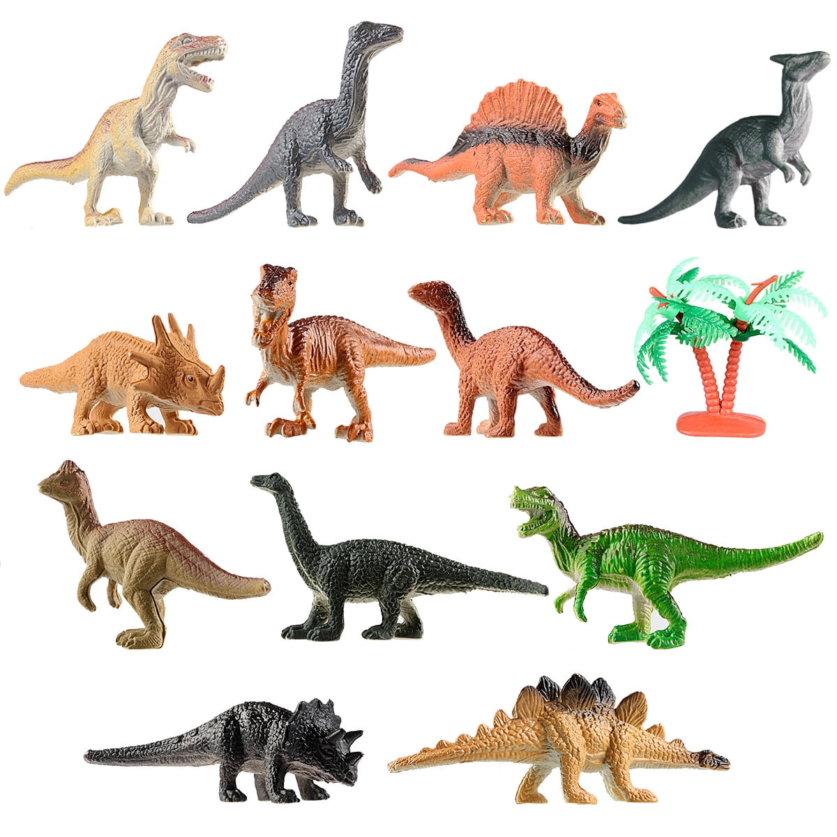 TOYMYTOY 12 Pcs Mini Dinosaur Toy Set Realistic Toy Dinosaur Figures for Kids and Toddler Education