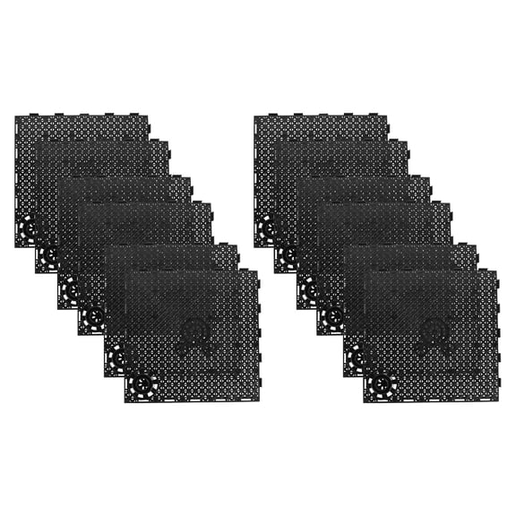 TOYMYTOY 12Pcs Plastic Aquarium Isolation Board Black Filter Plate with Dense Hole Design for Fish Tank