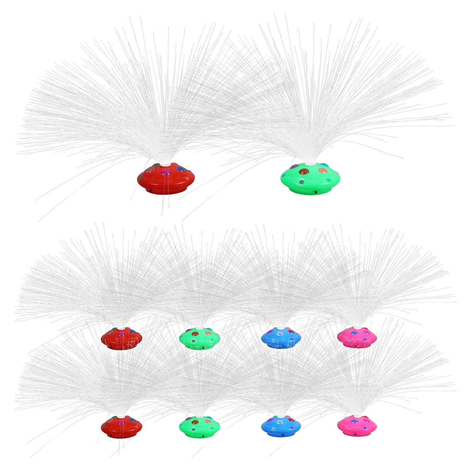 TOYMYTOY 12pcs Led Fiber Optic Lamp Battery Powered Fiber Optic Lights Party Atmosphere Light