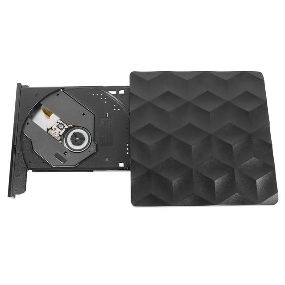 TOYMYTOY Portable Dvd Drive  USB 3.0 Black Plastic for Laptops and Desktops