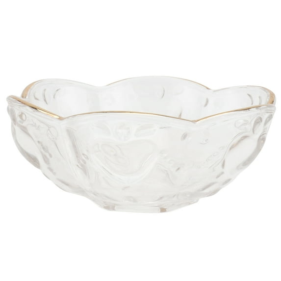 Tineasur Petals Design Glass Bowl Salad Bowl Transparent 1Pcs