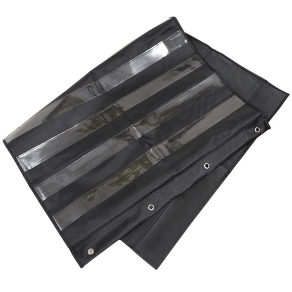 TOYMYTOY Wall Pocket Chart Black Polyester Teaching Supplies Hanging Bag 1Pc