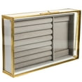thumbnail image 1 of TOYMYTOY Clear Glass Jewelry Box with Vintage Style Golden Frame for Display, 1 of 8