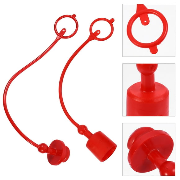 TOYMYTOY Universal Retention Caps Hydraulic Quick Connector Dust Caps Red Pvc 2 Sets