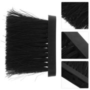 TOYMYTOY Black Fireplace Brush Head Plastic and Jute for Safe Ash and Coal Cleanup 2Pcs