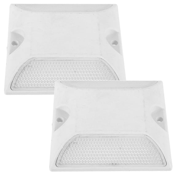 TOYMYTOY 2Pcs Reflective Markers for Driveway Aluminium Durable Raised Design for Night Driving
