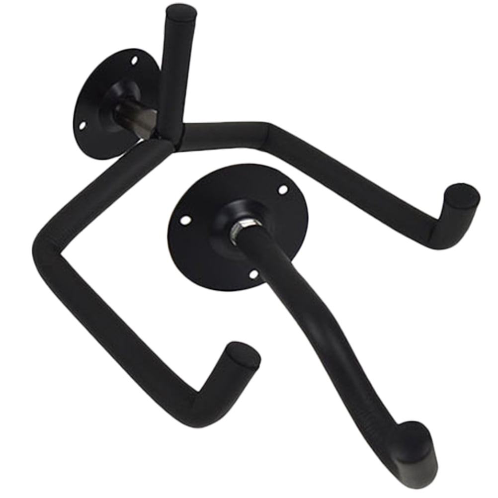 TOYMYTOY 1Set Black Guitar Wall Mount Hanger Durable Iron Horizontal Holder for Bass Ukulele