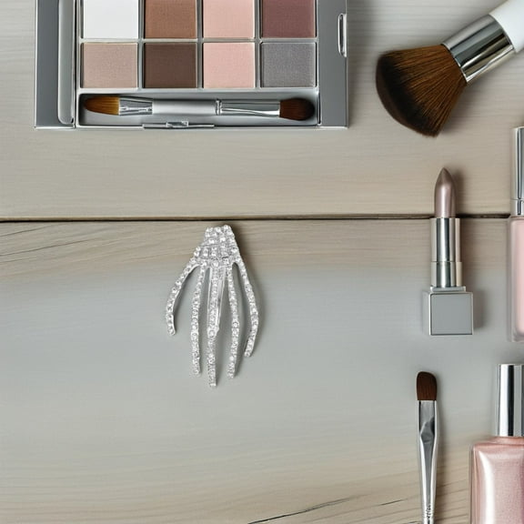 TOYMYTOY 2Pcs Spooky Hair Clips In Silver For Women Hairstyle Decoration