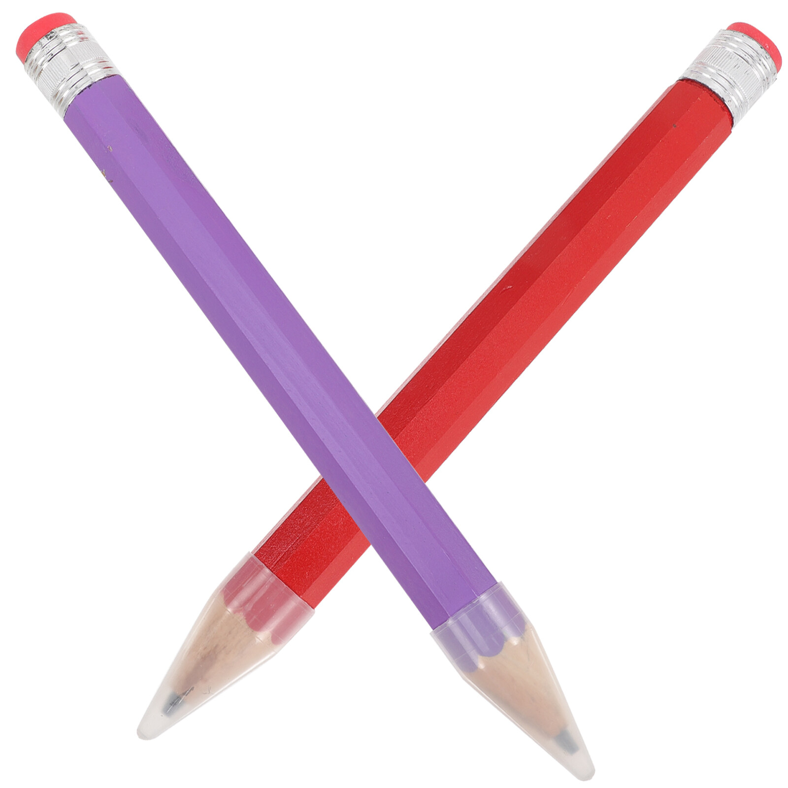 TOYMYTOY 2Pcs Large Wooden Pencils Novelty Giant Pencils Kids Wood