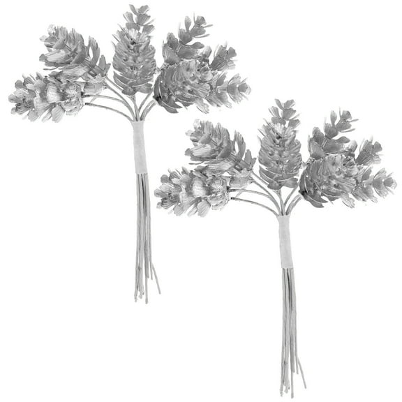 TOYMYTOY 2pcs DIY Christmas Decorative Pine Picks Pine Cones Pine Sticks Gift Ornaments