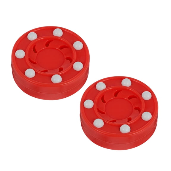 TOYMYTOY Professional Roller Hockey Puck Red PP Lightweight High Density Training 2Pcs
