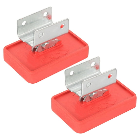 TOYMYTOY 2Pcs Red Ladder Feet Protectors with Rubber Pads for Industrial Aluminum and Fiberglass Ladders
