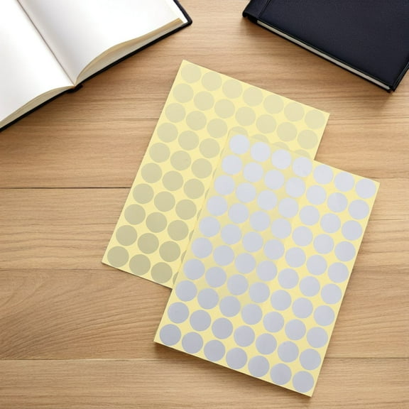 TOYMYTOY Silver Circle Stickers Removable Adhesive Labels for Calendars Inventory Sale