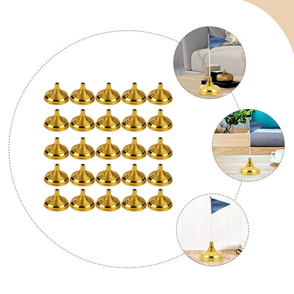 TOYMYTOY 30Pcs Premium Plastic Flagpole Bases Wear Resistant Flag Holders for Tabletop and Display Use