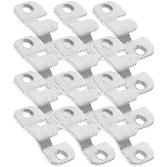 TOYMYTOY 16Pairs Shelf Hanger Brackets Silver Heavy Duty Interlocking Hooks for Wall Mounting