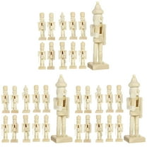TOYMYTOY 36 pcs Christmas Unfinished Wooden Nutcracker Ornaments Craft Kit for Holiday Home Decor