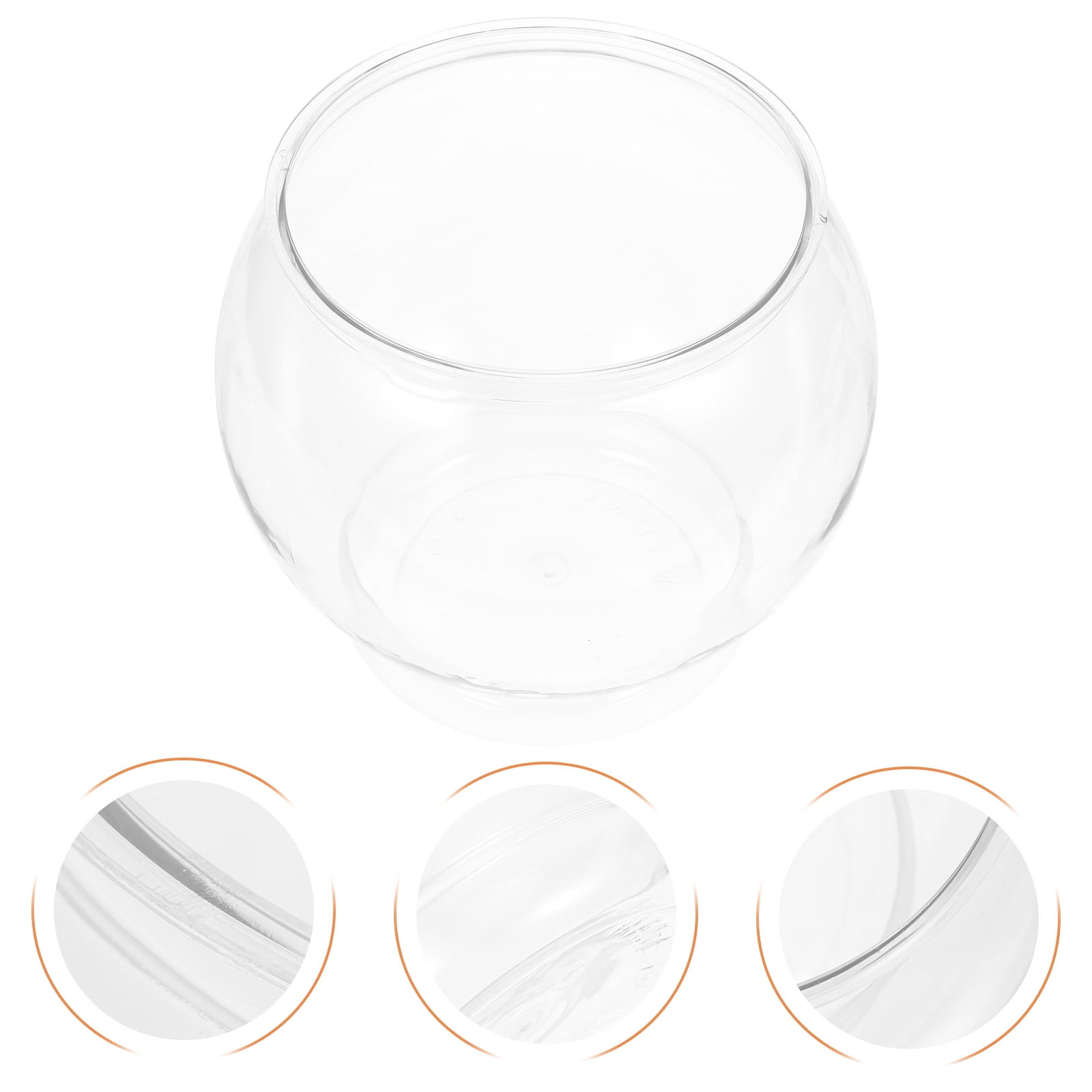 TOYMYTOY 3Pcs Aquarium Fish Tank Round Transparent Fish Tank for Simple Home Decor