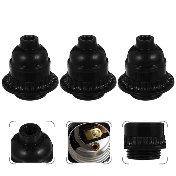 TOYMYTOY 3Pcs Keyless E26 Lamp Socket Heat Resistant Light Socket for Home Lighting Fixtures