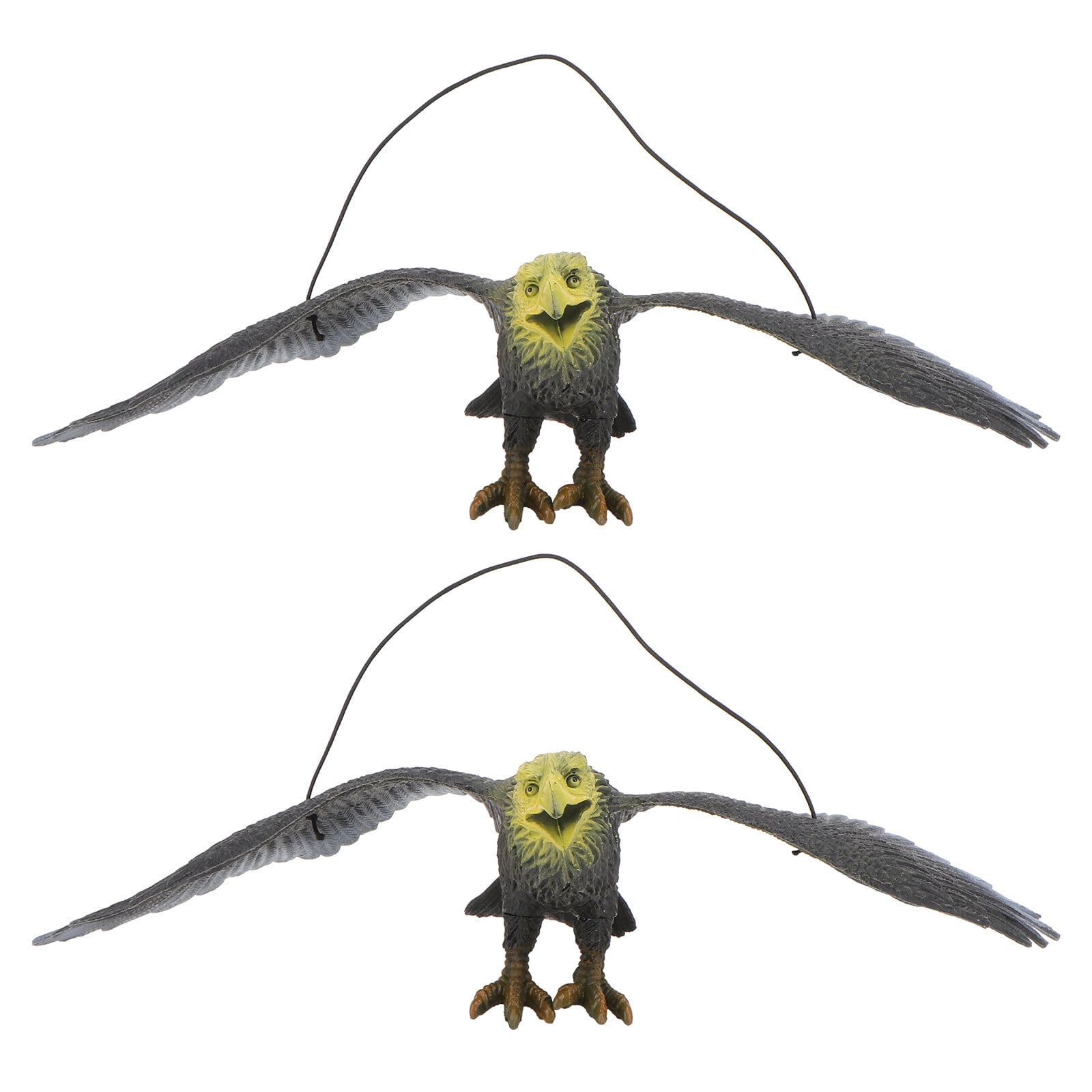 TOYMYTOY 3pcs Hanging Bird Deterrent Plastic Eagle Ornament Outdoor
