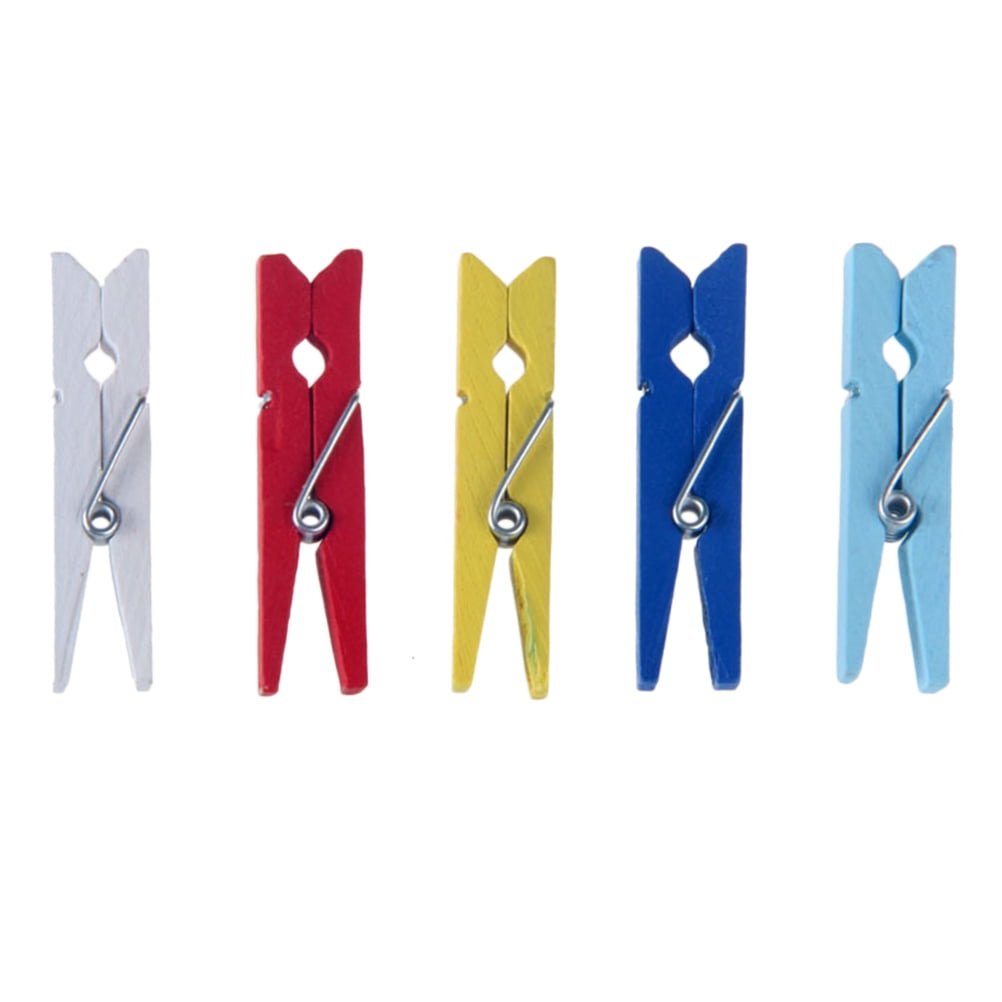 TOYMYTOY 4.5cm Colorful Mini Wood Clip Photo Clips Folder Clothespin
