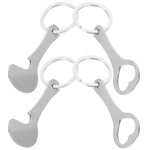 TOYMYTOY Stainless Steel Trolley Token Keychain for Decor 4Pcs